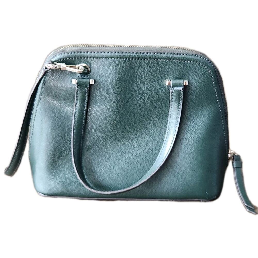 Kate Spade Patterson Drive Small Dome Leather Satchel Handbag Spruce Green - Picture 3 of 13